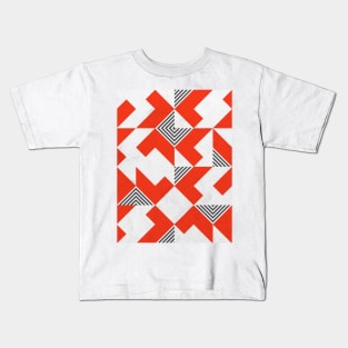 Marble Red Blocks Kids T-Shirt